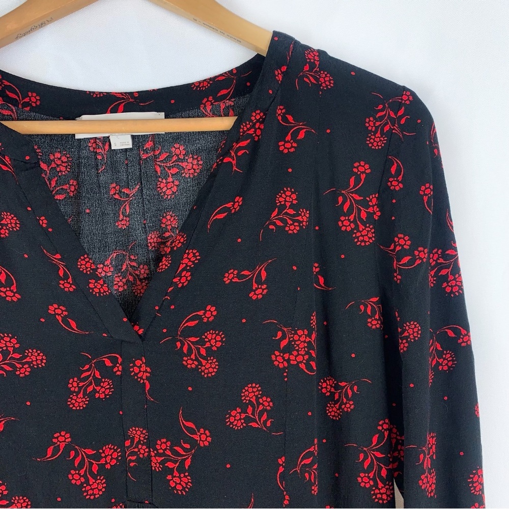 Loft Garden Split Neck Long Sleeve Dress - Picture 4 of 10